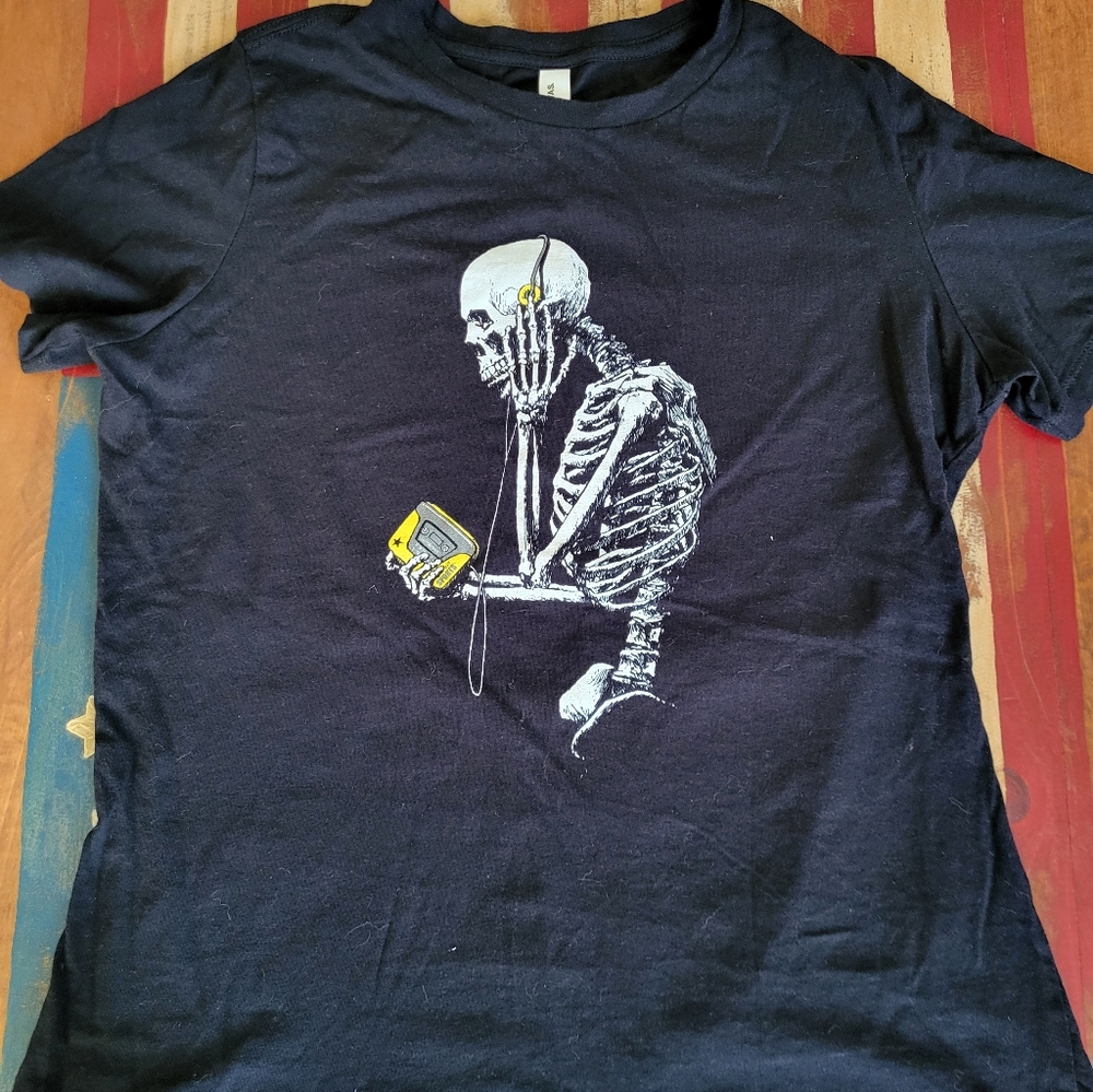 Bella+Canvas Headphones Skeleton Tshirt